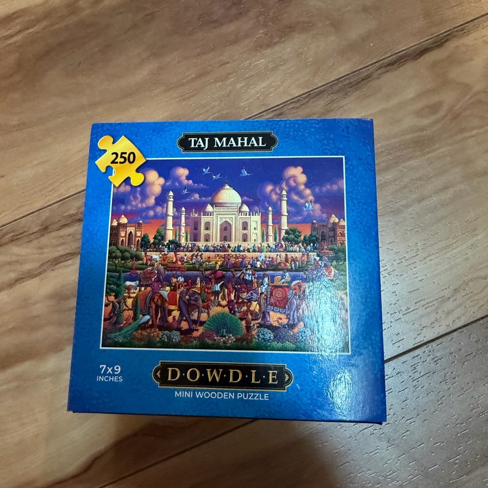 Taj Mahal Mini Wooden Puzzle - Blue